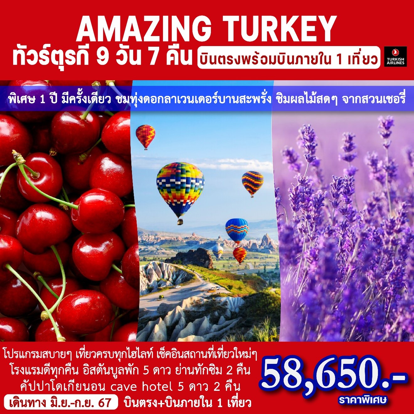 ทัวร์ตุรกี AMAZING TURKEY 9วัน 7คืน (TK)